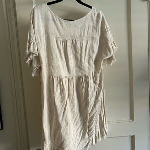 Umgee Cream Short Sleeve Dress